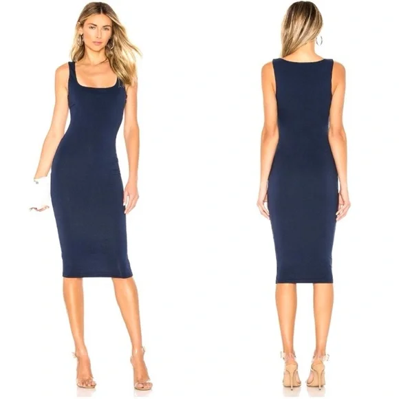 Superdown Navy Midi Dress - Picture 2 of 3